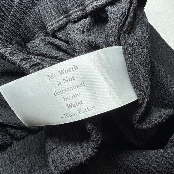 Nina Parker Womens Pull On Textured Black Knit Wide Leg Pants Plus Size 2X NWOT - Picture 3 of 14